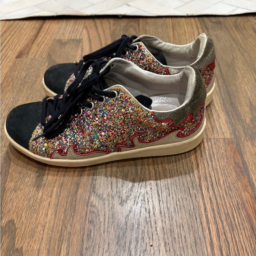 Isabel Maurant Glitter Multicolor Low-Top Women's Sneakers